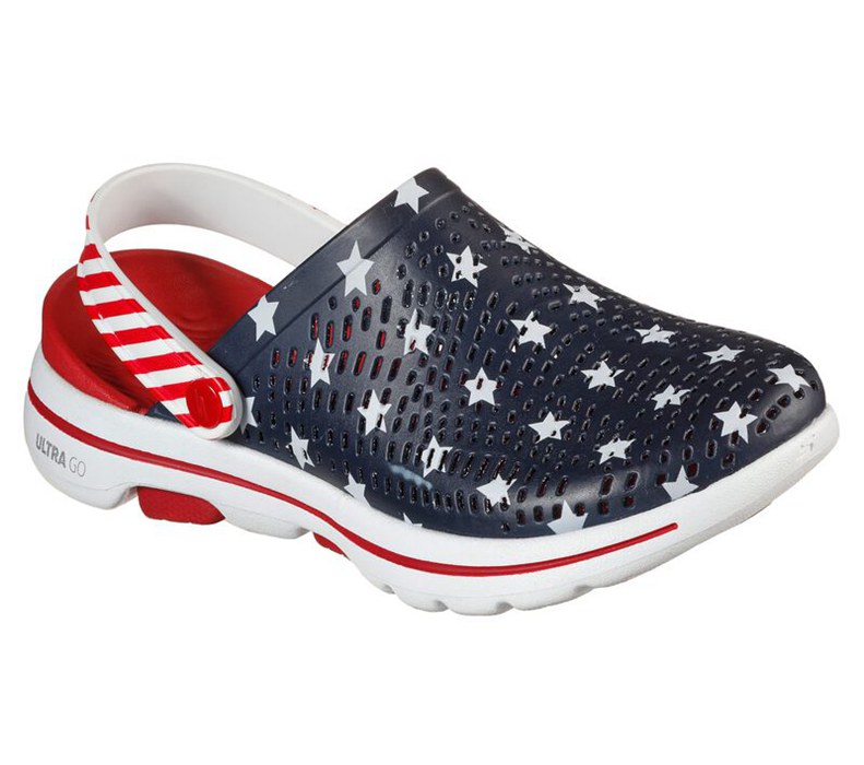 Skechers Cali Gear: Gowalk 5 - Stars And Stripes - Womens Sandals Navy/Red [AU-KF4837]